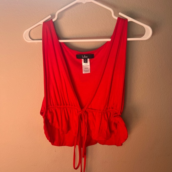 Lulus red tie tank top! - Picture 2 of 3